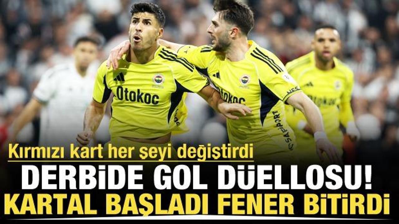 Derbide gol d&uuml;ellosu: Kartal başladı Fener bitirdi