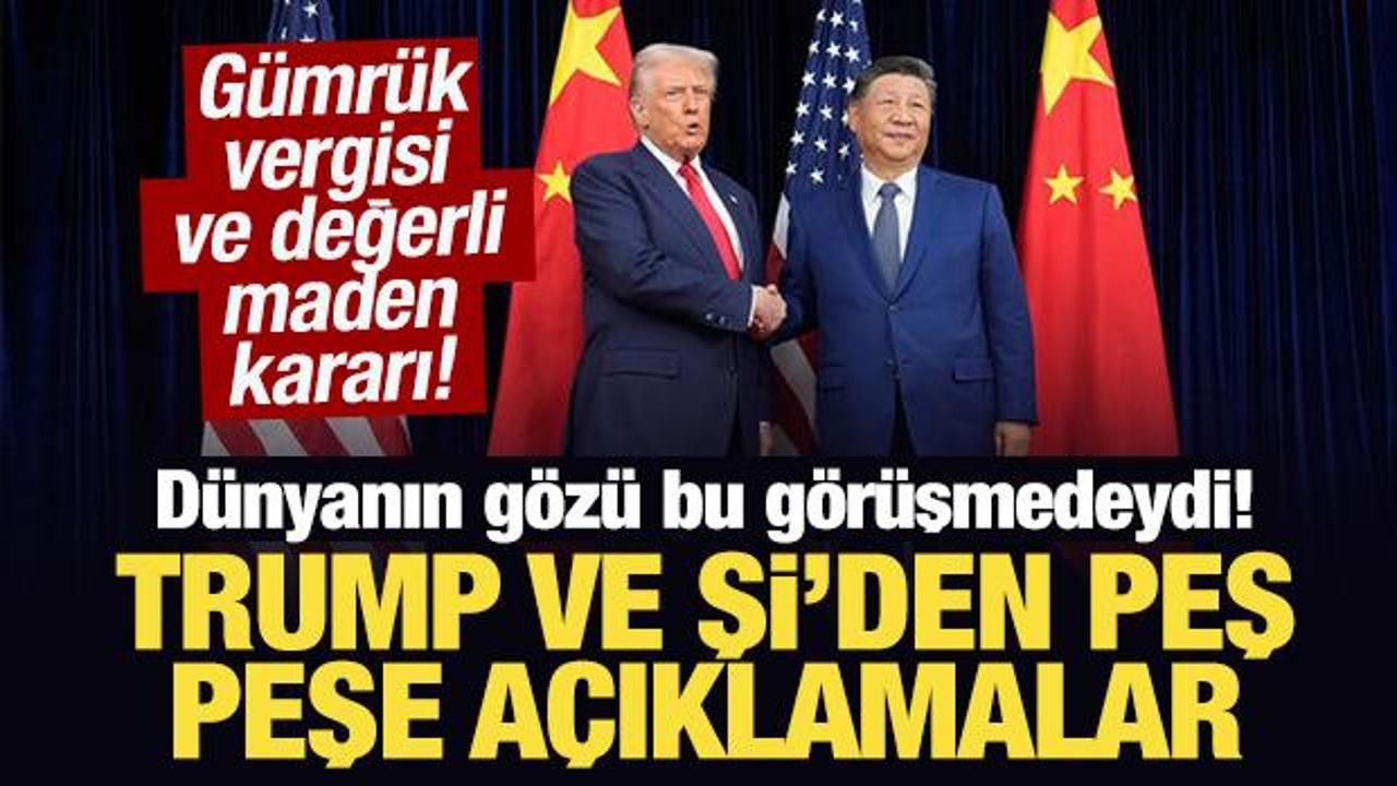 D&uuml;nyanın g&ouml;z&uuml; bu g&ouml;r&uuml;şmedeydi! Trump ve Şi'den peş peşe a&ccedil;ıklamalar
