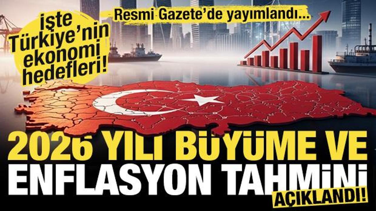 Enflasyon, b&uuml;y&uuml;me ve işsizlik... İşte T&uuml;rkiye ekonomisinin 2026 hedefleri!