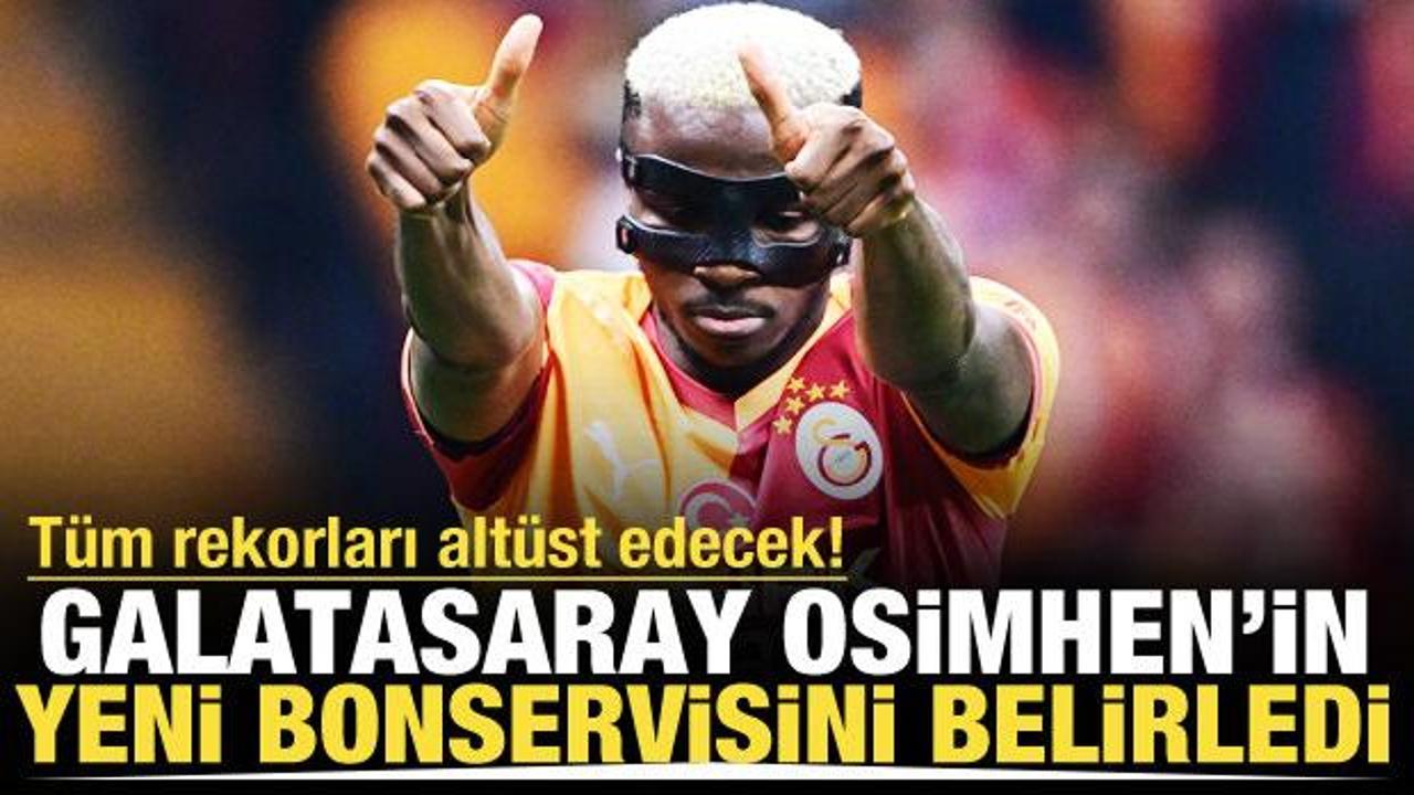 Galatasaray Osimhen'in yeni bonservis bedeli belirledi! T&uuml;m rekorları alt&uuml;st edecek