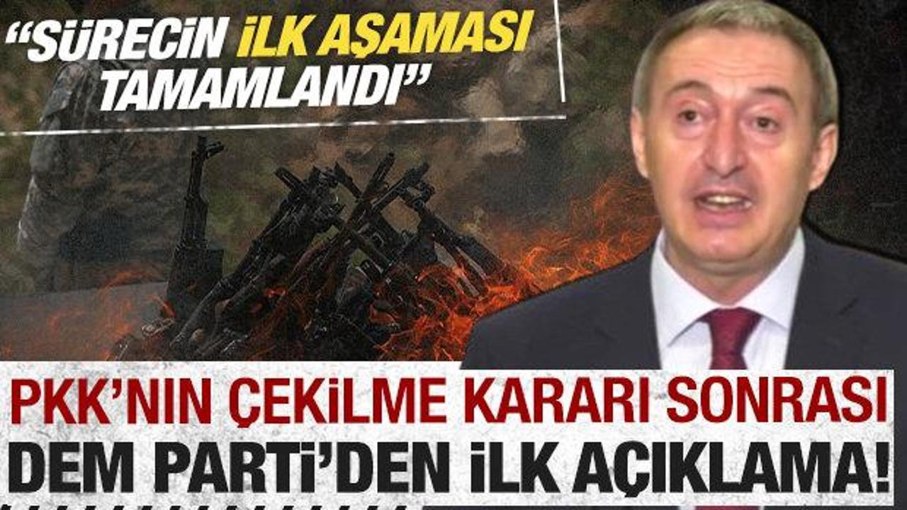 PKK'nın T&uuml;rkiye'den &ccedil;ekilme kararının ardından DEM Parti'den ilk a&ccedil;ıklama!
