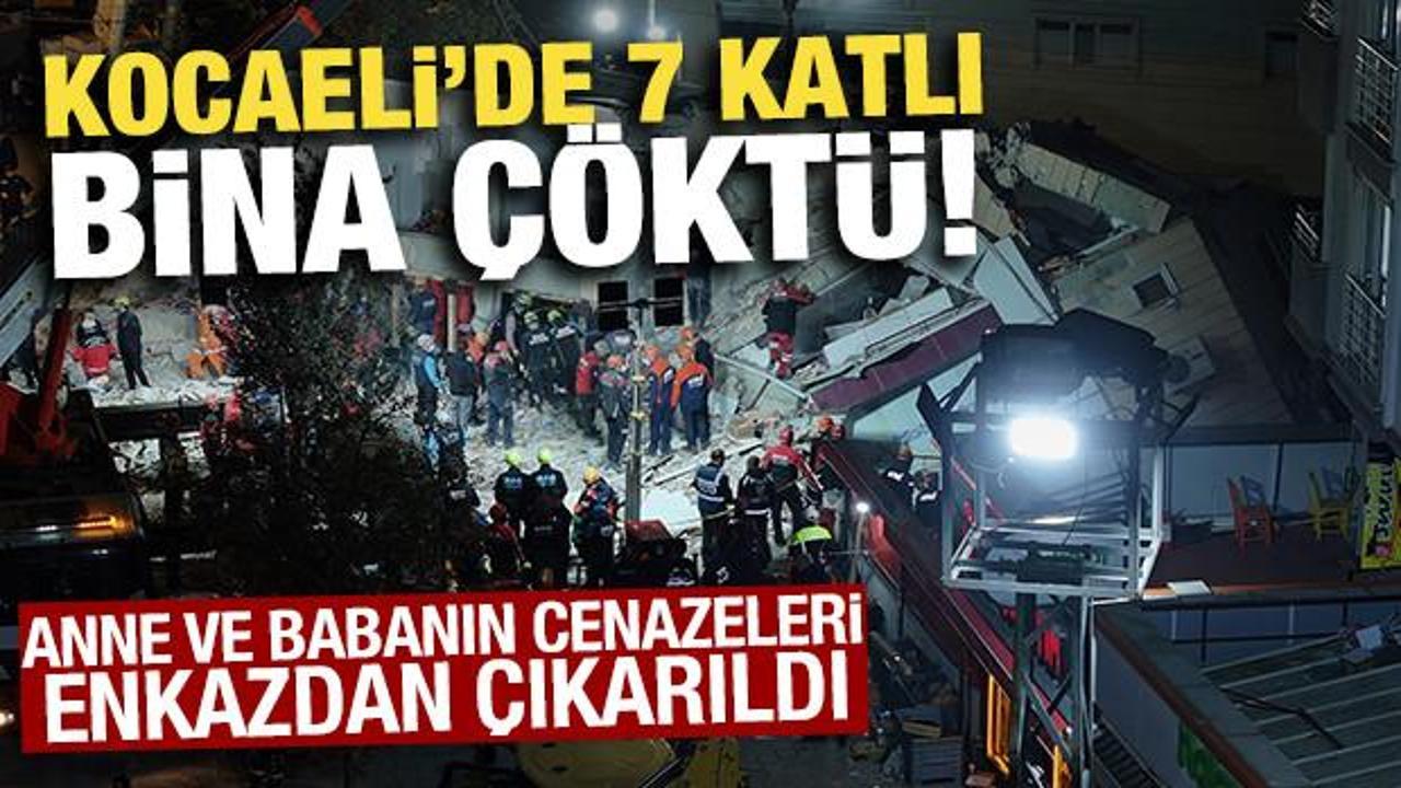 Son dakika: Kocaeli'de &ccedil;&ouml;ken binanın enkazında kalan &ccedil;iftin cansız bedenlerine ulaşıldı