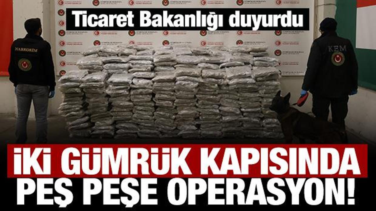 Ticaret Bakanlığı duyurdu: İki g&uuml;mr&uuml;k kapısında peş peşe operasyon! 