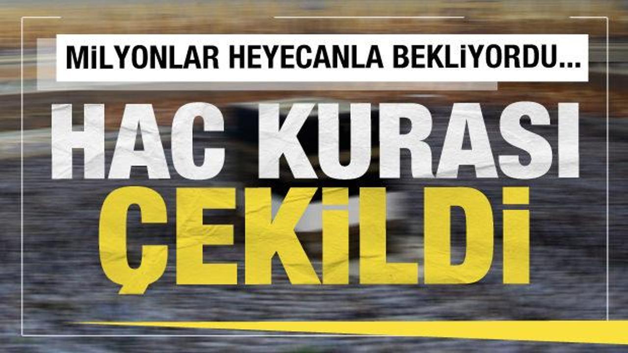1.8 milyon aday başvuru yapmıştı... 2026 yılı hac kurası &ccedil;ekildi!