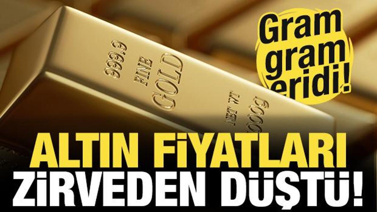 Altın fiyatları zirveden d&uuml;şt&uuml;! &Ccedil;eyrek altın 1.000 lira eridi...