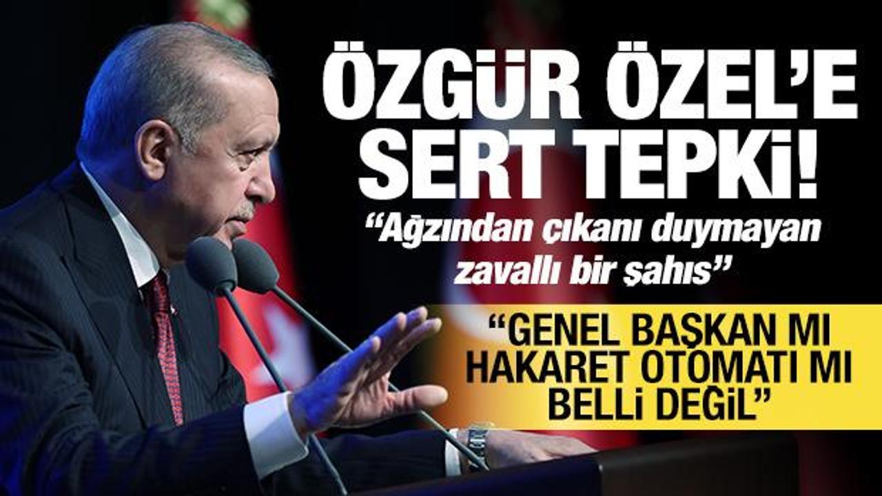 Cumhurbaşkanı Erdoğan'dan &Ouml;zg&uuml;r &Ouml;zel'e: Genel başkan mı hakaret otomatı mı belli değil