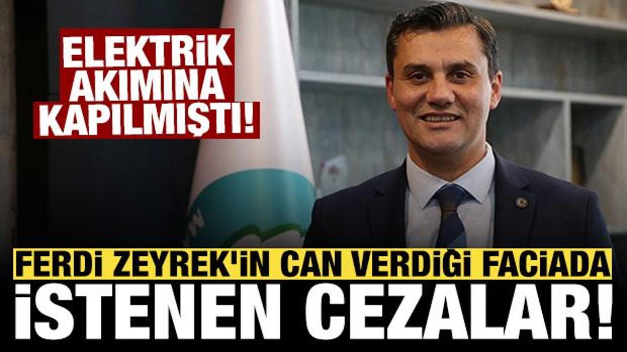 İşte Ferdi Zeyrek'in can verdiği faciada istenen cezalar: Elektrik akımına kapılmıştı!