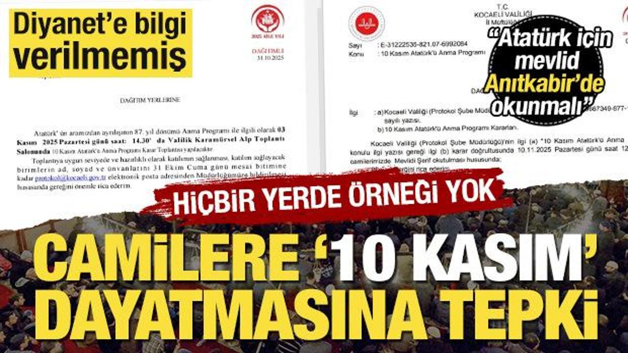 Kocaeli Valiliği&rsquo;nin 10 Kasım&rsquo;da 'Atat&uuml;rk'e mevlid' dayatmasına tepki