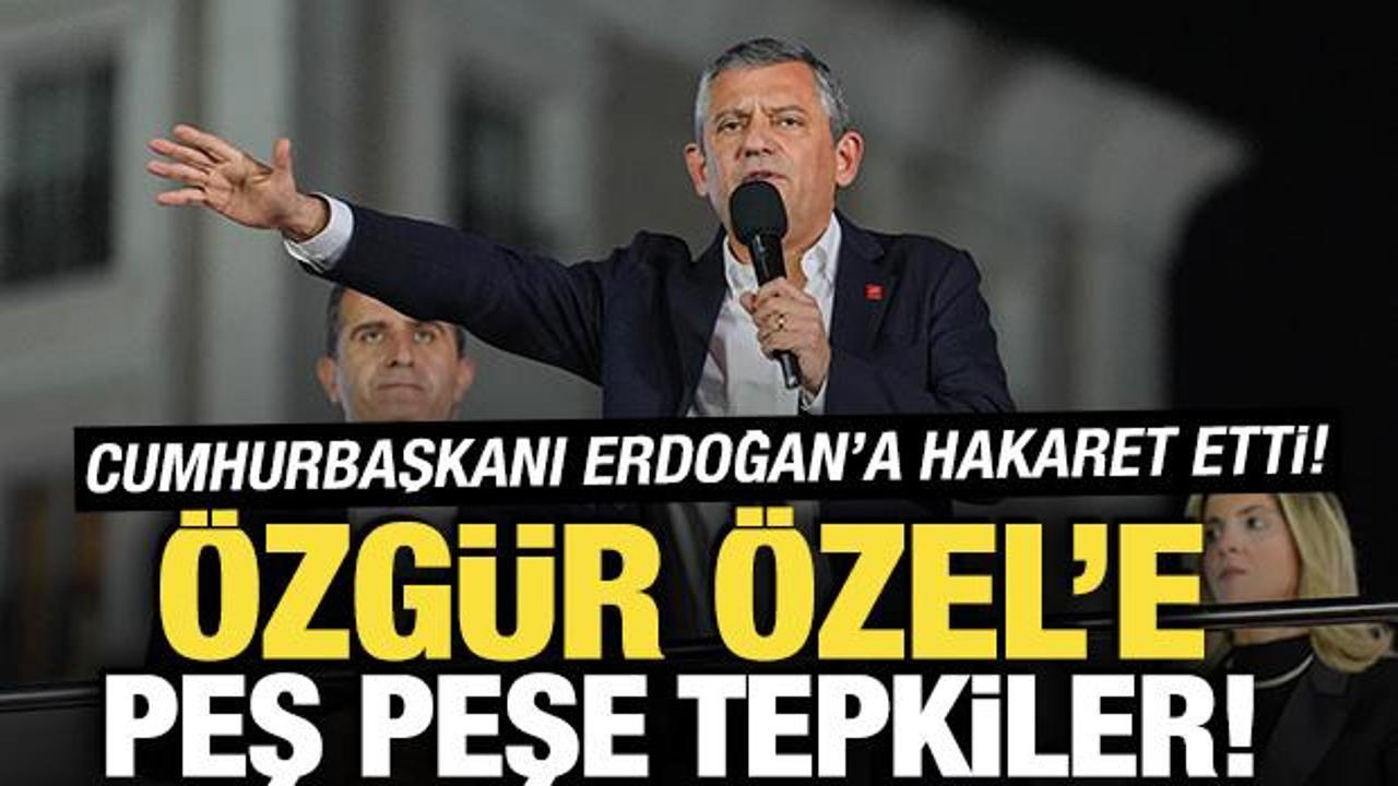 &Ouml;zg&uuml;r &Ouml;zel'den Cumhurbaşkanı Erdoğan'a hakaret! AK Parti'den peş peşe tepkiler