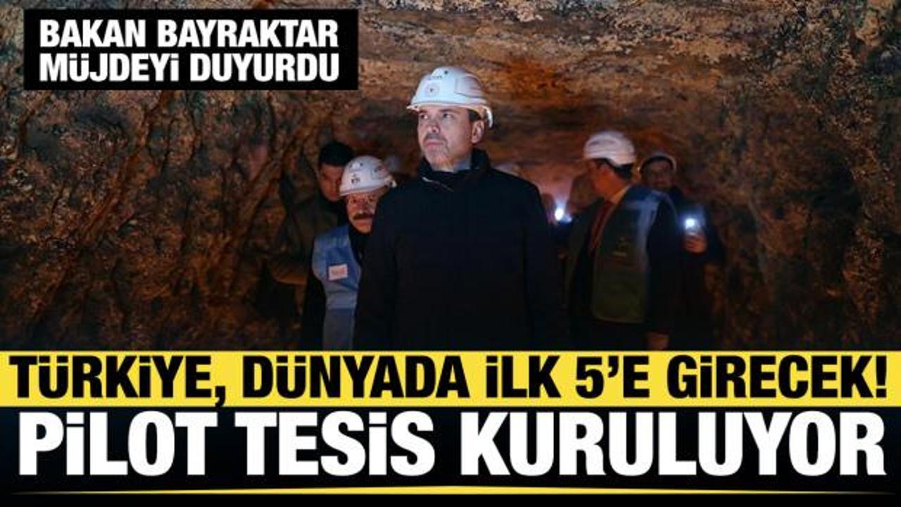 T&uuml;rkiye d&uuml;nyada ilk 5'e girecek! Bakan Bayraktar m&uuml;jdeyi verdi: Pilot tesis kuruluyor!
