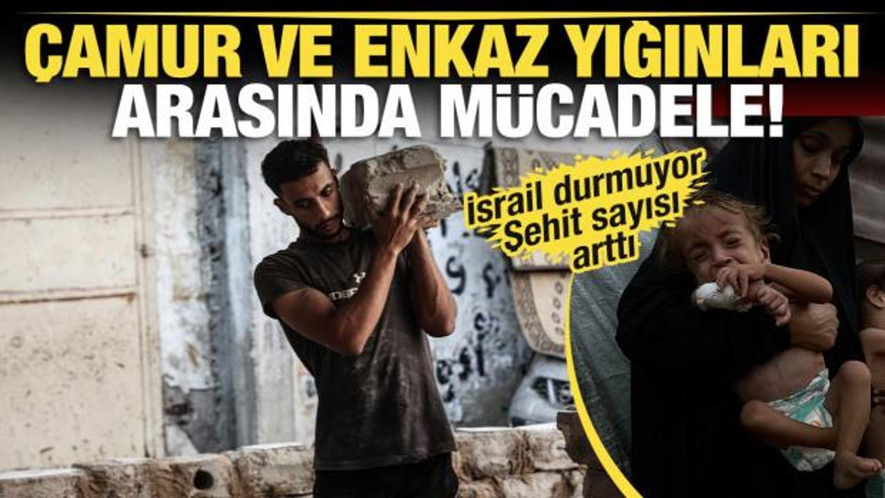 &Ccedil;amur ve enkaz yığınları arasında m&uuml;cadele! İsrail durmuyor, şehit sayısı arttı
