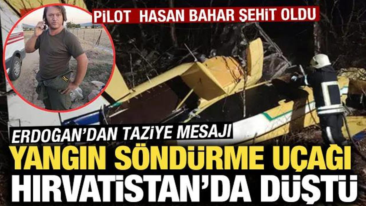 Hırvatistan'da yangın s&ouml;nd&uuml;rme u&ccedil;ağı d&uuml;şt&uuml;! Bakan Yumaklı: Pilotumuz şehit oldu