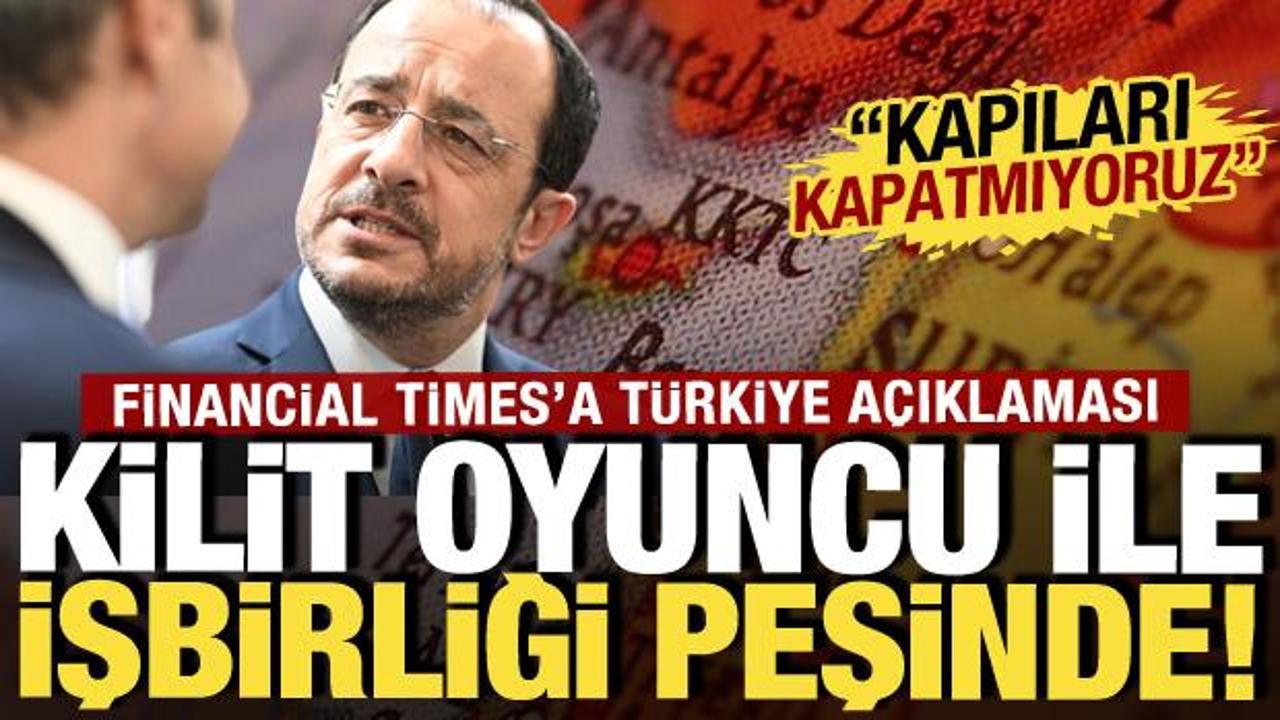 Kilit oyuncu T&uuml;rkiye: GKRY Cumhurbaşkanı Hristodulidis'ten işbirliği &ccedil;ağrısı