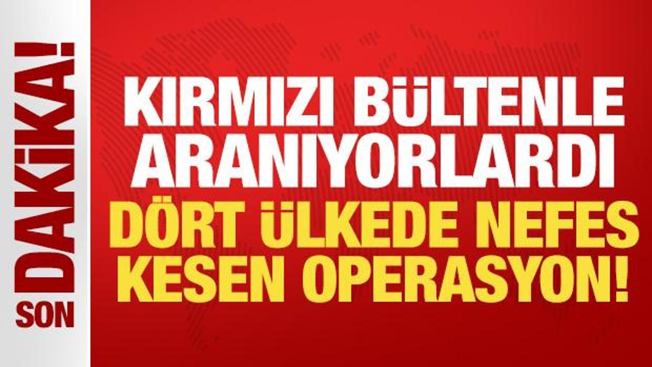 Kırmızı b&uuml;ltenle aranıyorlardı: D&ouml;rt &uuml;lkede nefes kesen operasyon!