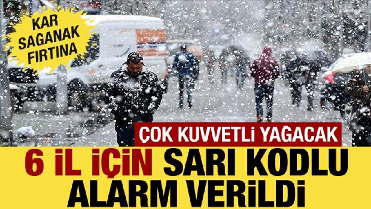 Kuvvetli kar ve sağanak geliyor: Meteoroloji 6 ilde sarı alarm verdi!