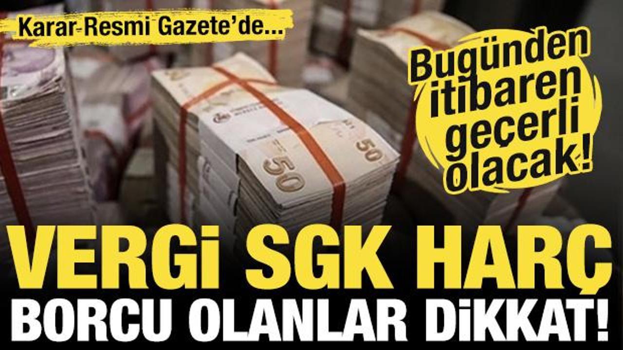 Milyonlarca kişiyi ilgilendiriyor: Vergi, SGK, har&ccedil; borcunda faiz indirimi geldi!