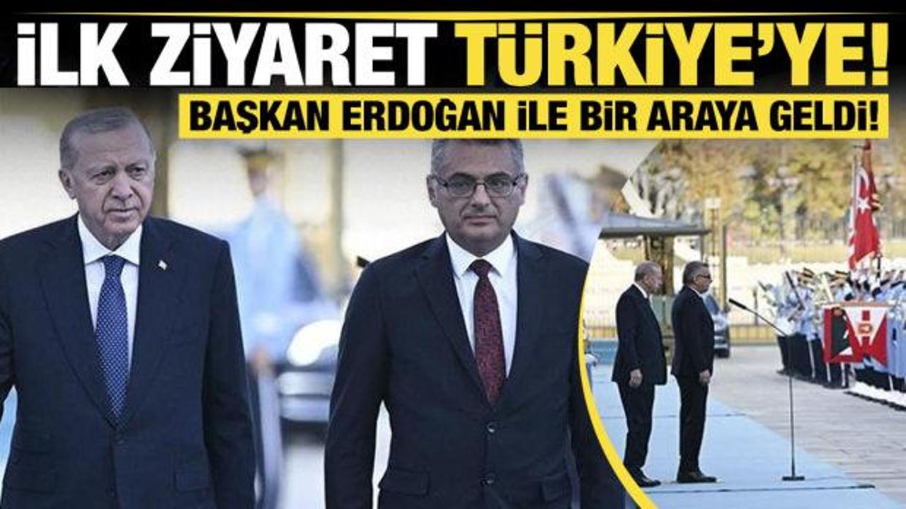 Son dakika... KKTC Cumhurbaşkanı Erh&uuml;rman, Erdoğan ile bir araya geldi