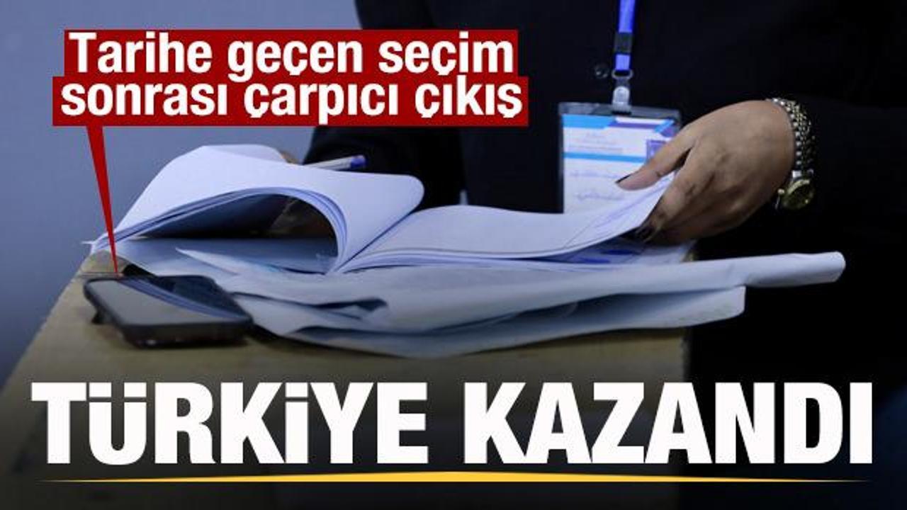 Tarihe ge&ccedil;en se&ccedil;im sonrası &ccedil;arpıcı &ccedil;ıkış: T&uuml;rkiye kazandı