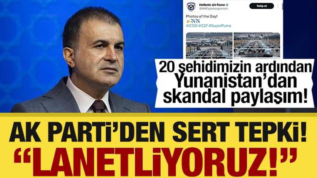 Yunanistan Hava Kuvvetleri'nin skandal paylaşımına AK Parti'den sert tepki!
