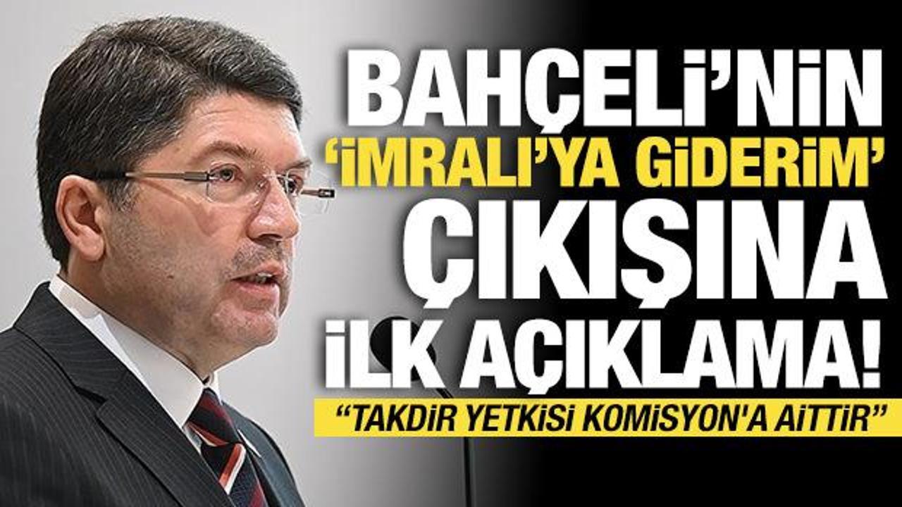 Bakan Tun&ccedil;'tan Bah&ccedil;eli'nin 'İmralı' &ccedil;ıkışına ilişkin ilk a&ccedil;ıklama!