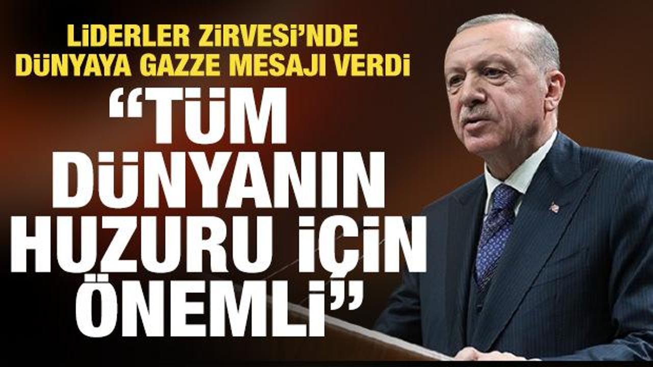 Cumhurbaşkanı Erdoğan G20 Zirvesi'nde konuştu: Gazze'deki ateşkesin devamı &ouml;nemli