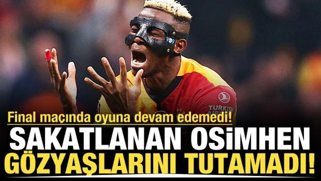 Galatasaray'a kötü haber! Sakatlanan Osimhen gözyaşlarını tutamadı