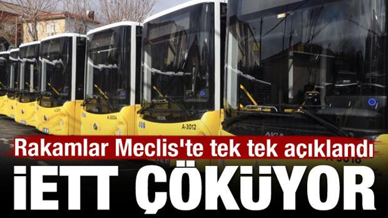 İETT &ccedil;&ouml;k&uuml;yor! Rakamlar Meclis'te tek tek a&ccedil;ıklandı