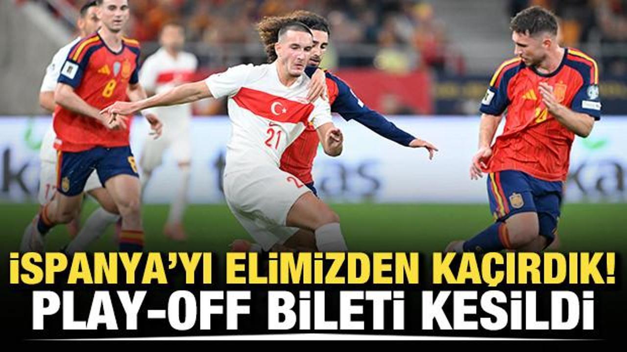 Milli Takım, İspanya'yı elinden kaçırdı!