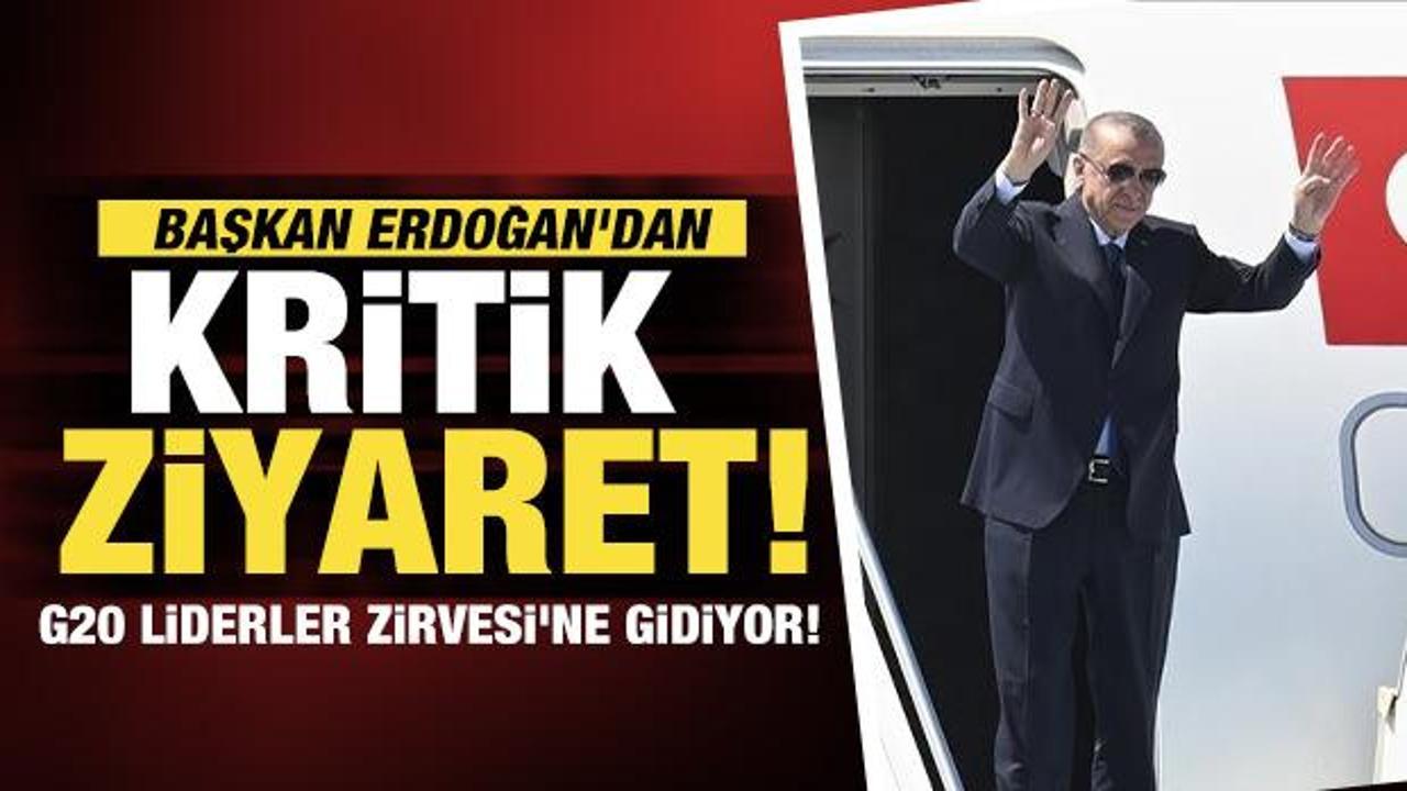 Son dakika... Başkan Erdoğan'dan kritik ziyaret! G20 Liderler Zirvesi'ne gidiyor!