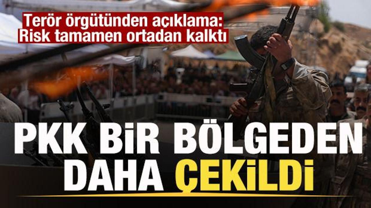 Ter&ouml;r &ouml;rg&uuml;t&uuml; PKK duyurdu! Bir b&ouml;lgeden daha &ccedil;ekildi: Risk tamamen ortadan kalktı