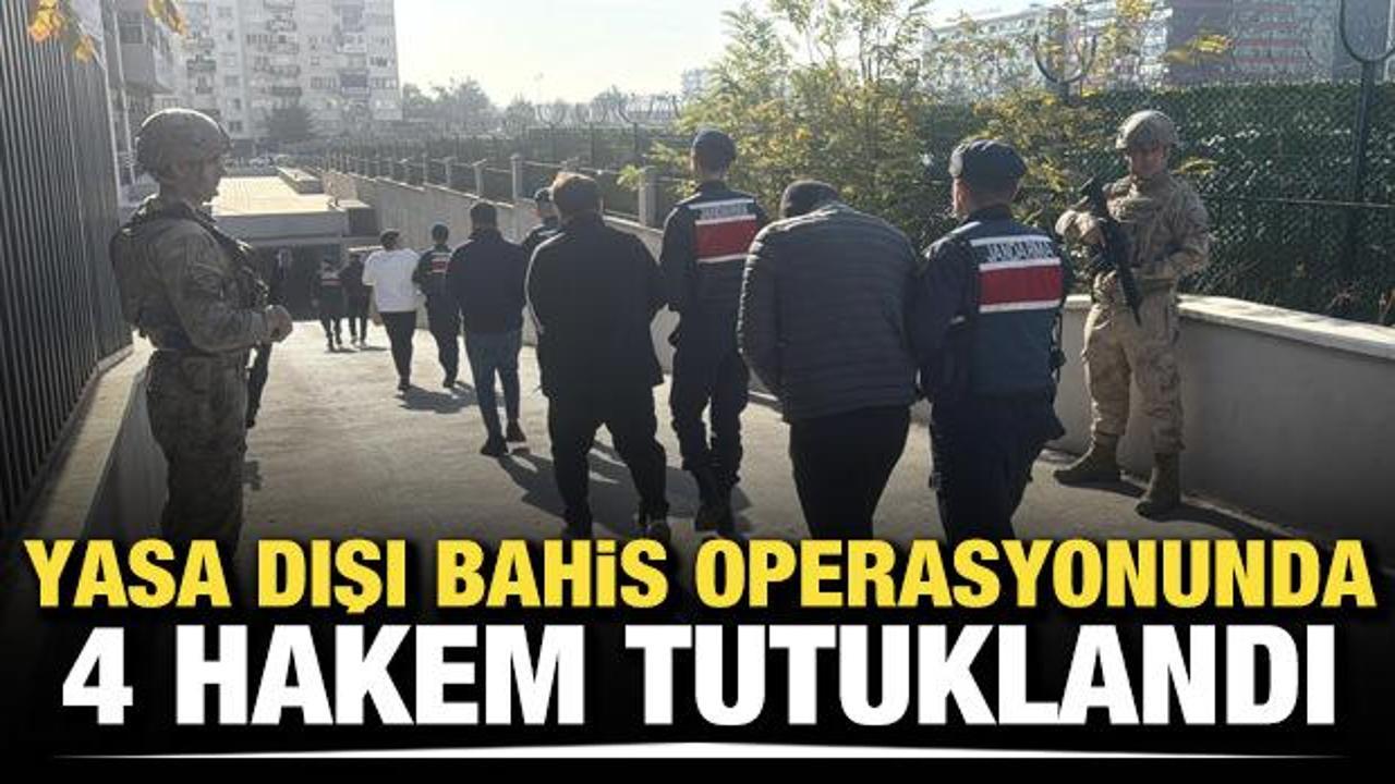Yasa dışı bahis operasyonunda 4'ü hakem 32 kişi tutuklandı