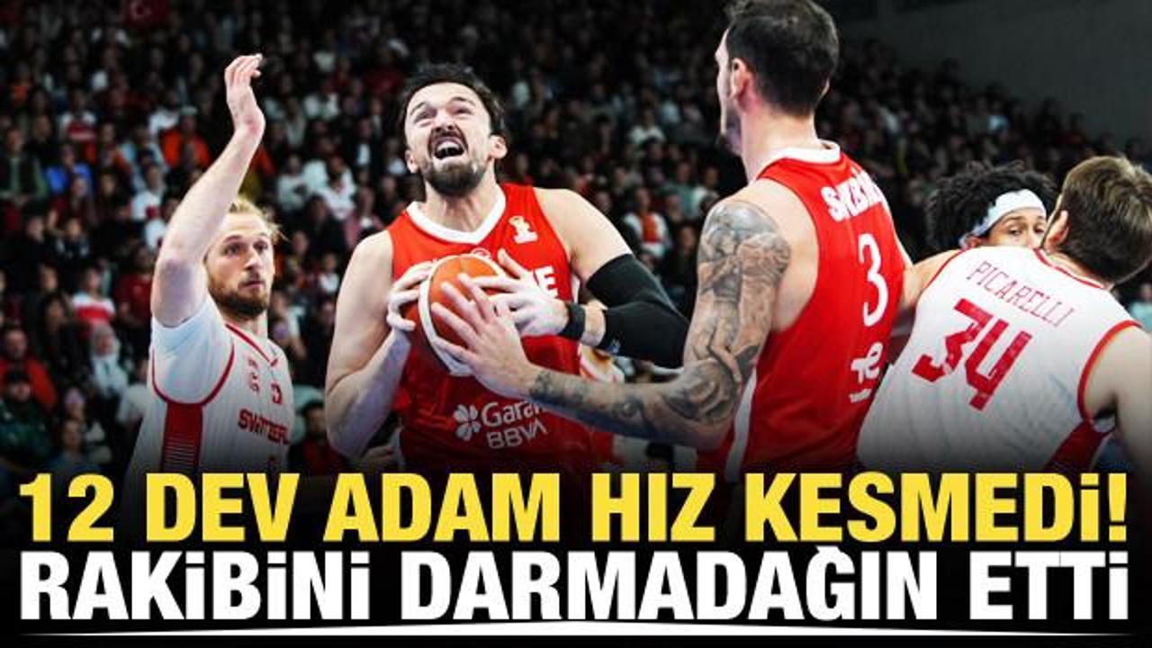 12 Dev Adam rakibini dağıttı! Dünya Kupası yolunda 25 sayı fark attı