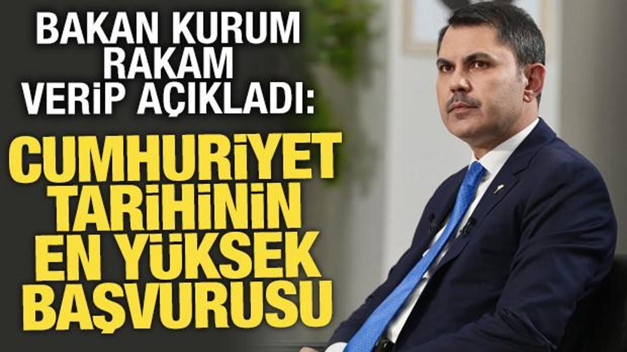 Bakan Kurum a&ccedil;ıkladı: 500 bin sosyal konut i&ccedil;in başvurular 5 milyonu aştı