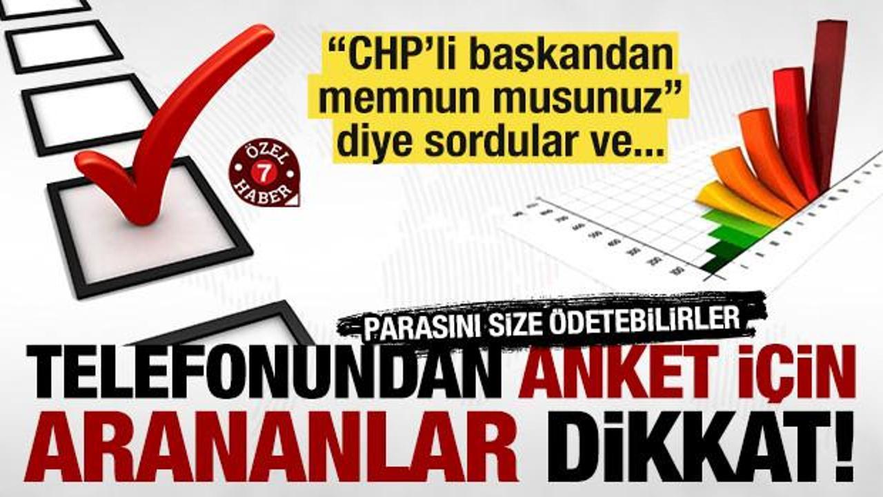 Çarçurun böylesi: CHP'li belediye anketin parasını anketi cevaplayana ödetti!