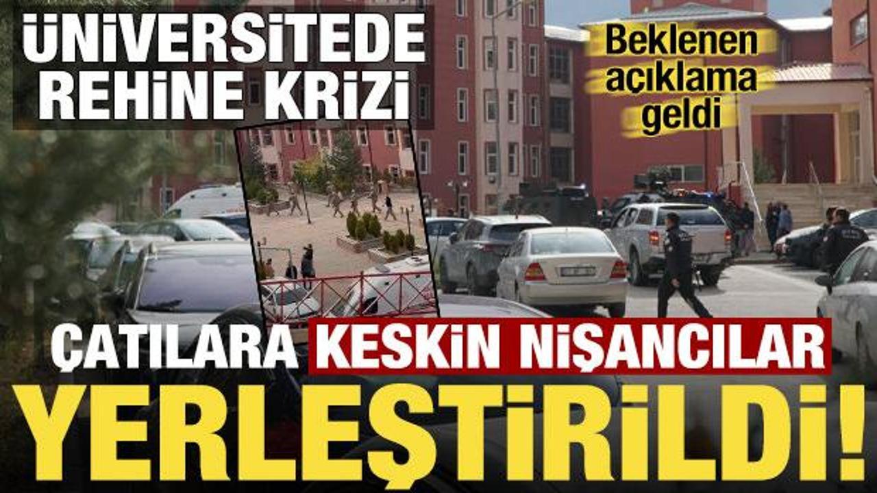 Gümüşhane Üniversitesi'nde rehine krizi! Çatılara keskin nişancılar çıktı, açıklama geldi