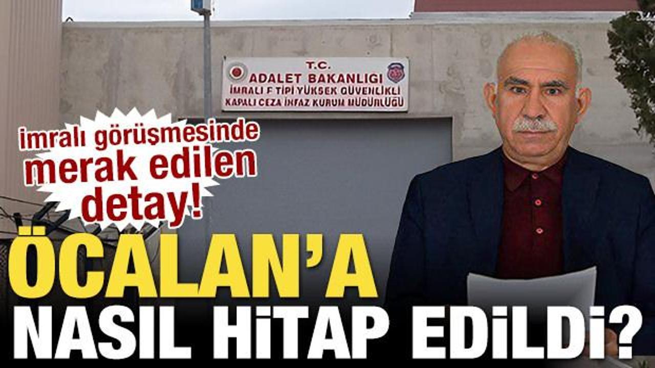 İmralı g&ouml;r&uuml;şmesinde merak edilen detay! Nasıl hitap edildi?