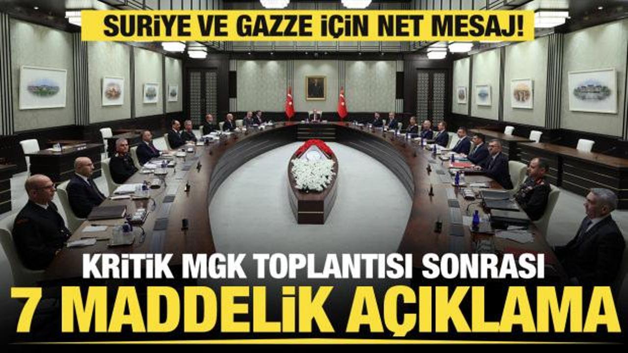 MGK toplantısı sonrası açıklama: Bölgemizde teröre yer yok!