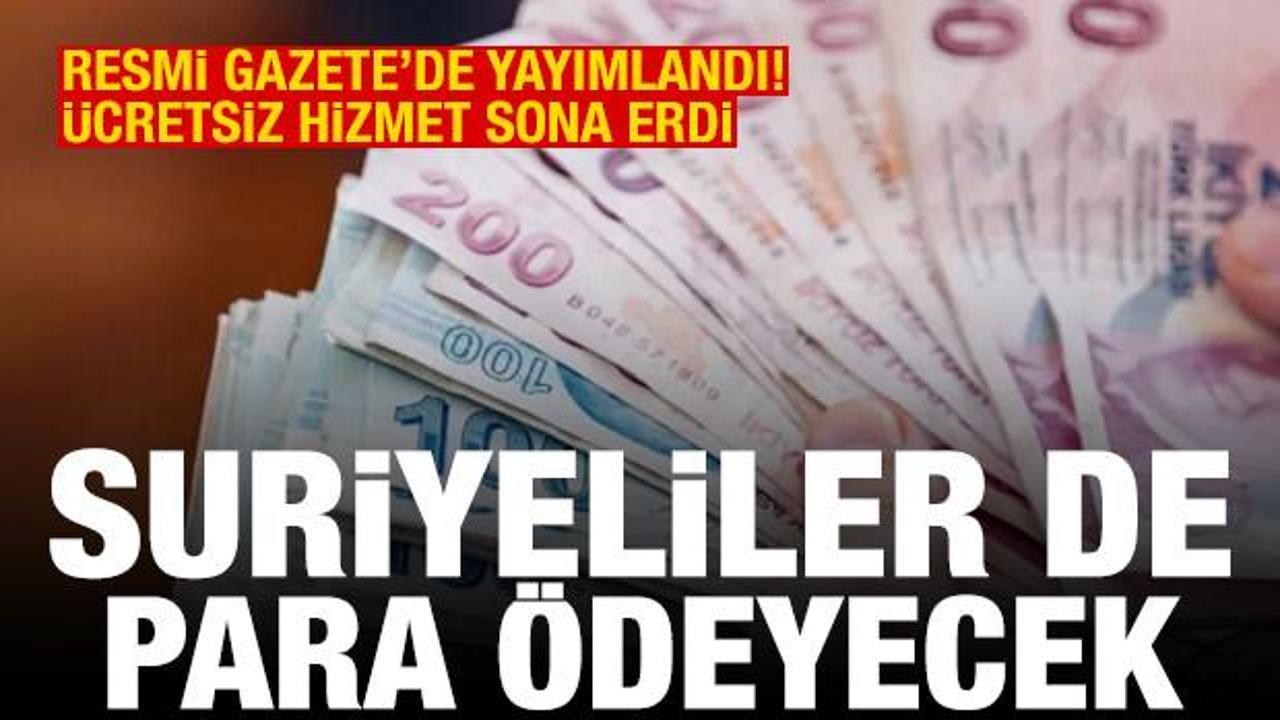 Resmi Gazete'de yayımlandı! Suriyelilere ücretsiz sağlık hizmeti sona erdi
