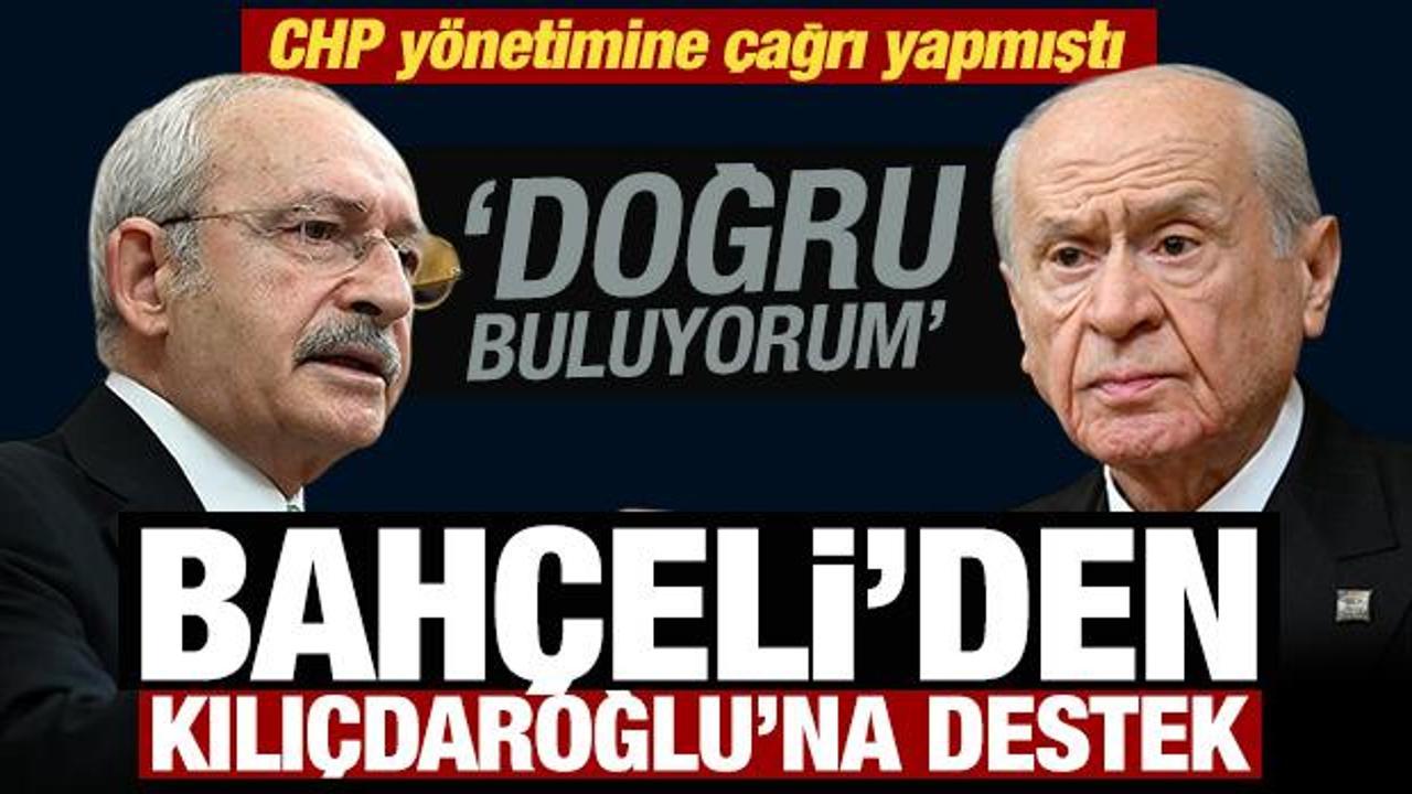 Bah&ccedil;eli'den Kılı&ccedil;daroğlu'na destek: &Ccedil;ağrısını doğru buluyorum