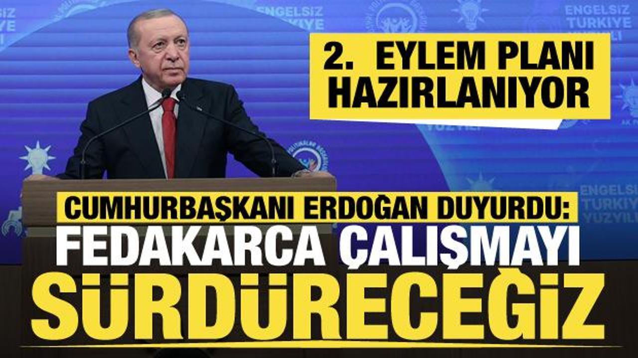 Cumhurbaşkanı Erdoğan duyurdu: İkinci eylem planı hazırlıkları başladı 