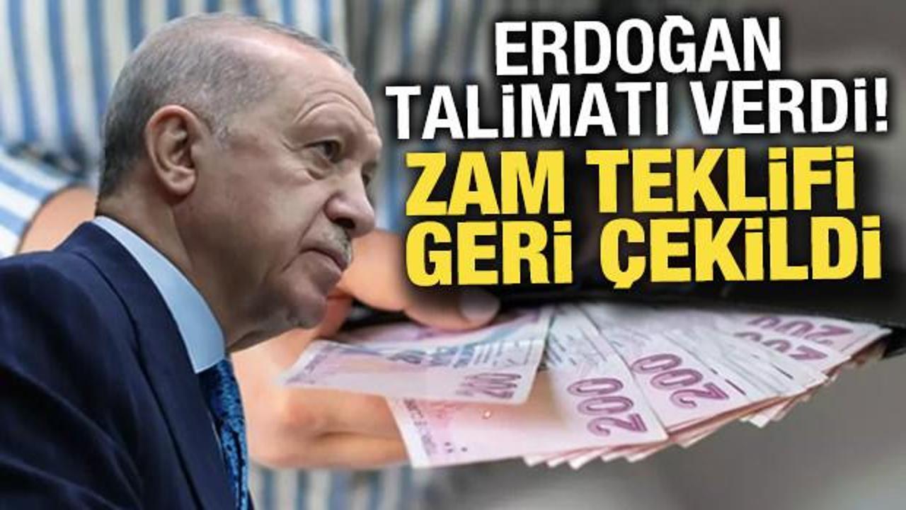 Erdoğan talimat verdi: 30 bin TL'lik seyyanen zam teklifi geri çekildi
