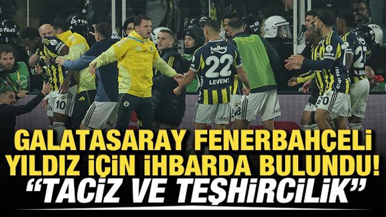 Galatasaray, Fenerbahçeli yıldız için ihbarda bulundu! "Taciz ve teşhircilik"