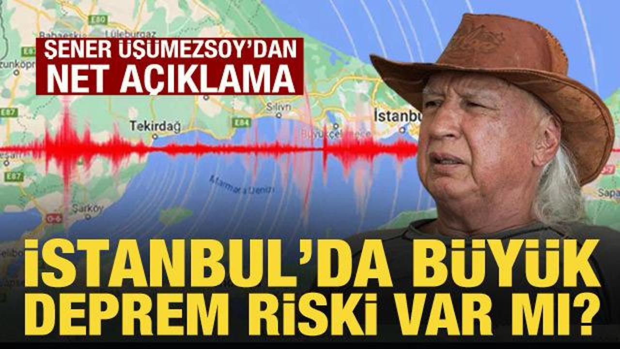 Şener Üşümezsoy'dan İstanbul açıklaması: Büyük deprem riski yok