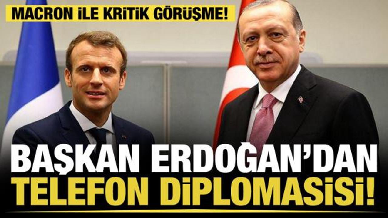 Son dakika... Cumhurbaşkanı Erdoğan Macron ile görüştü! 