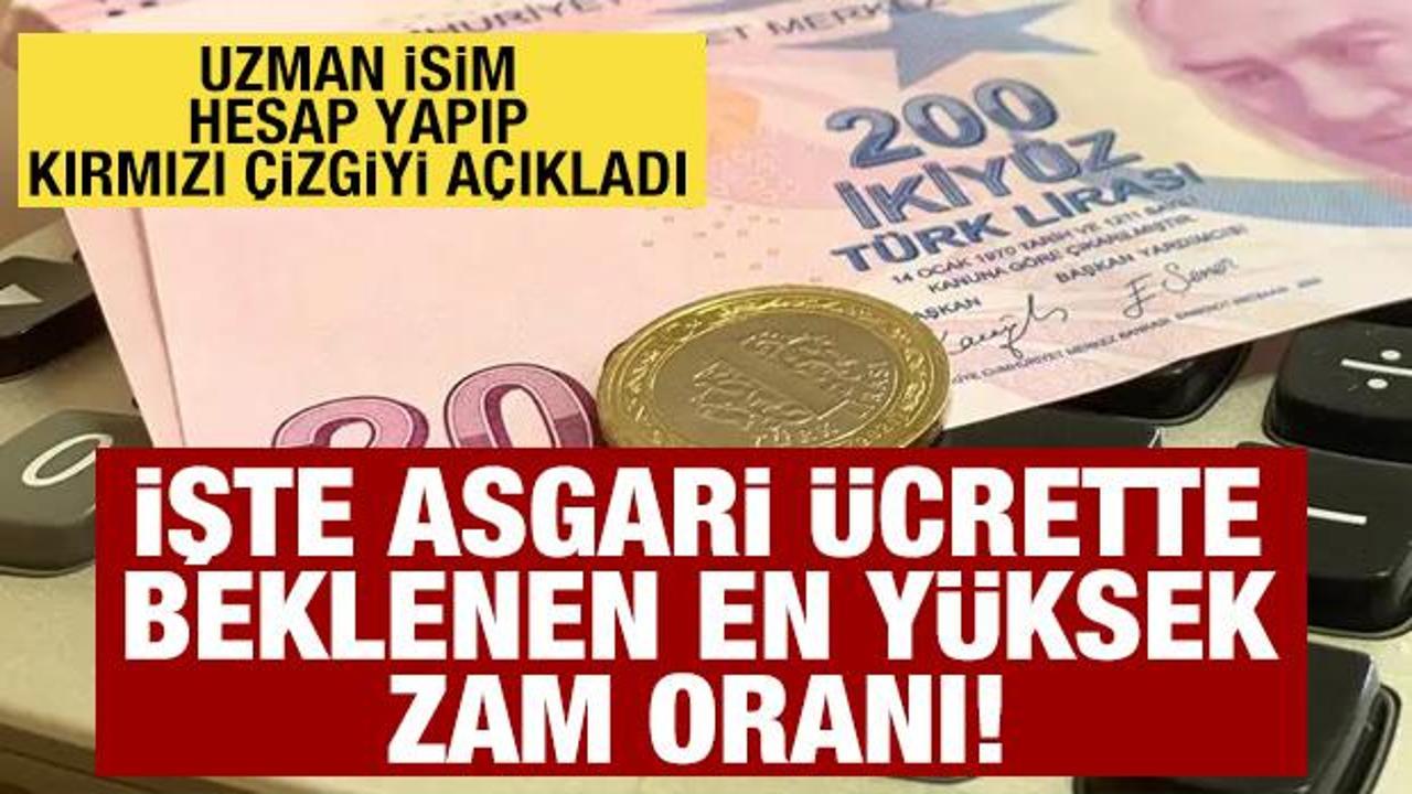 Asgari &uuml;cret zammında kırmızı &ccedil;izgi: Hesap yapıp en y&uuml;ksek zam oranını a&ccedil;ıkladı