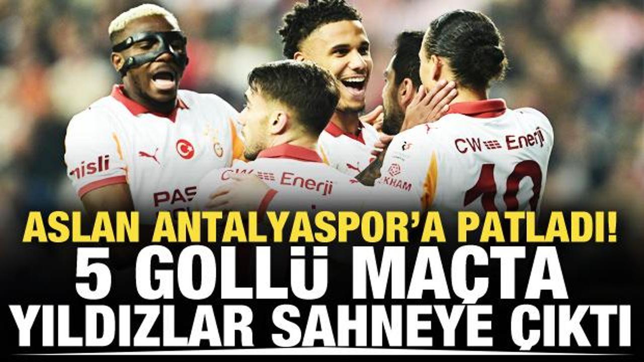 Aslan Antalyaspor'a patladı! 5 gollü maçta yıldızlar sahneye çıktı