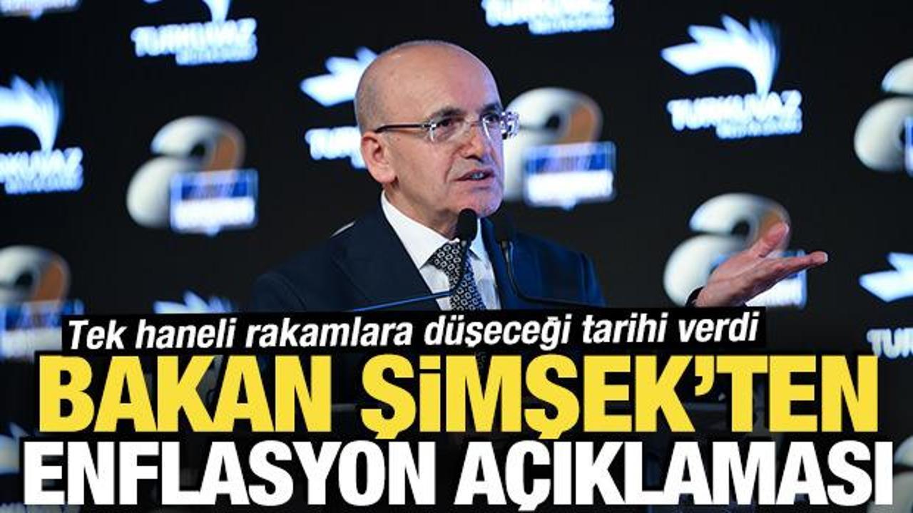 Bakan Şimşek'ten enflasyon mesajı: Tek haneye inecek