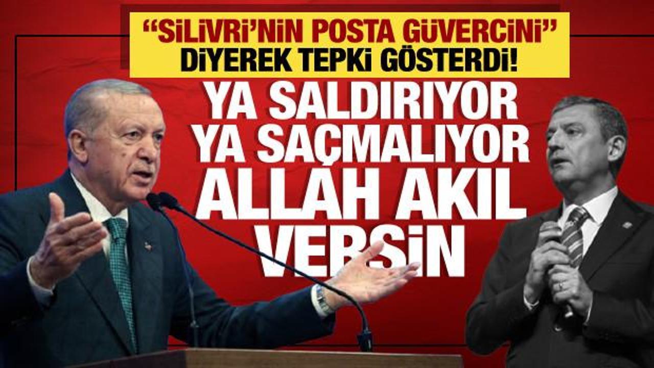 Cumhurbaşkanı Erdoğan'dan &Ouml;zg&uuml;r &Ouml;zel'e sert tepki: Ya saldırganlaşıyor ya sa&ccedil;malıyor