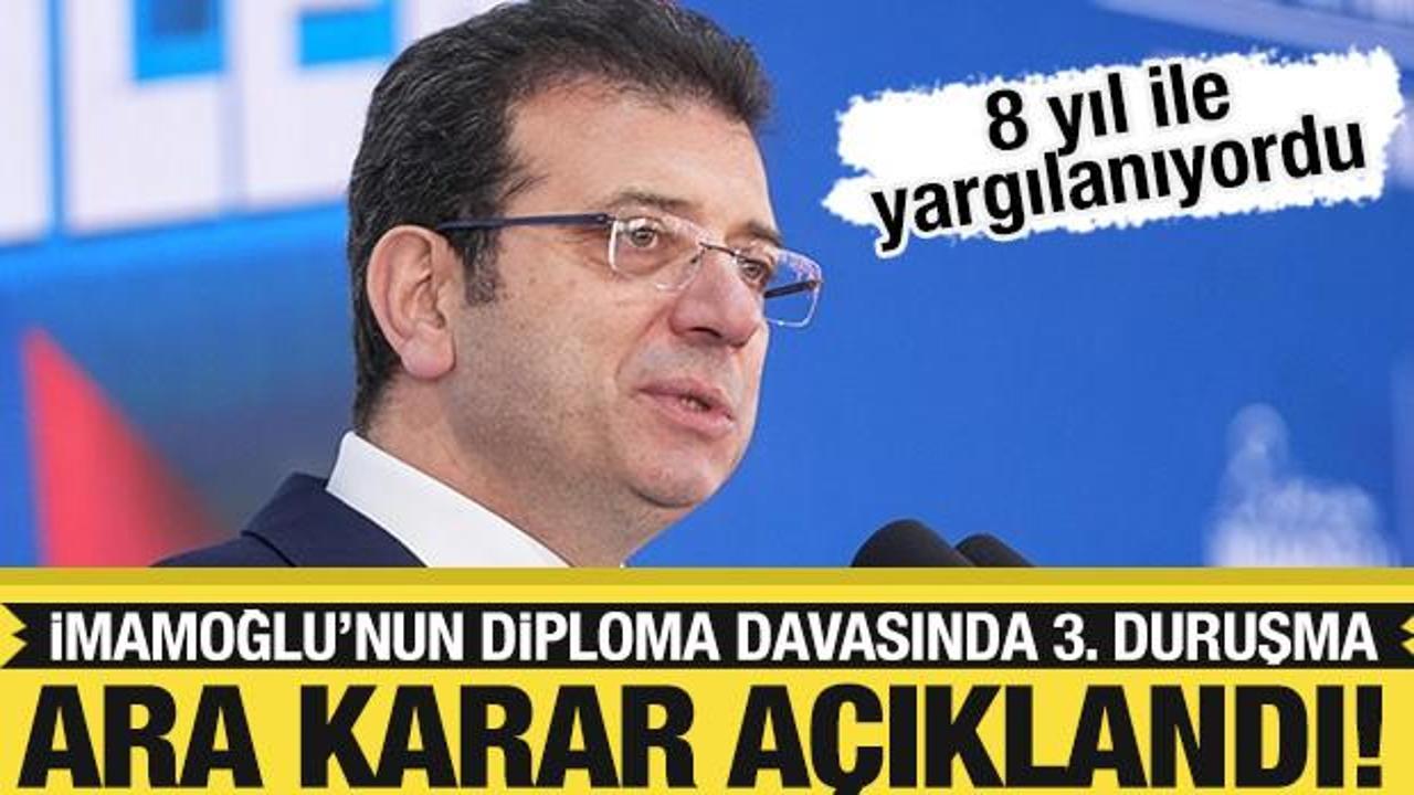 Ekrem İmamoğlu'nun diploma davası ertelendi!
