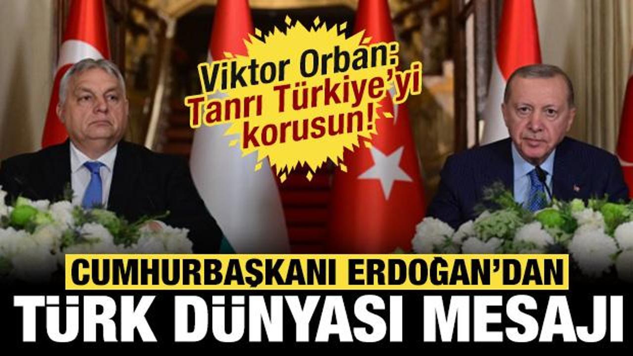 Erdoğan'dan önemli açıklama: Macaristan'ın, Türk Dünyası'na katkılarından dolayı memnunuz